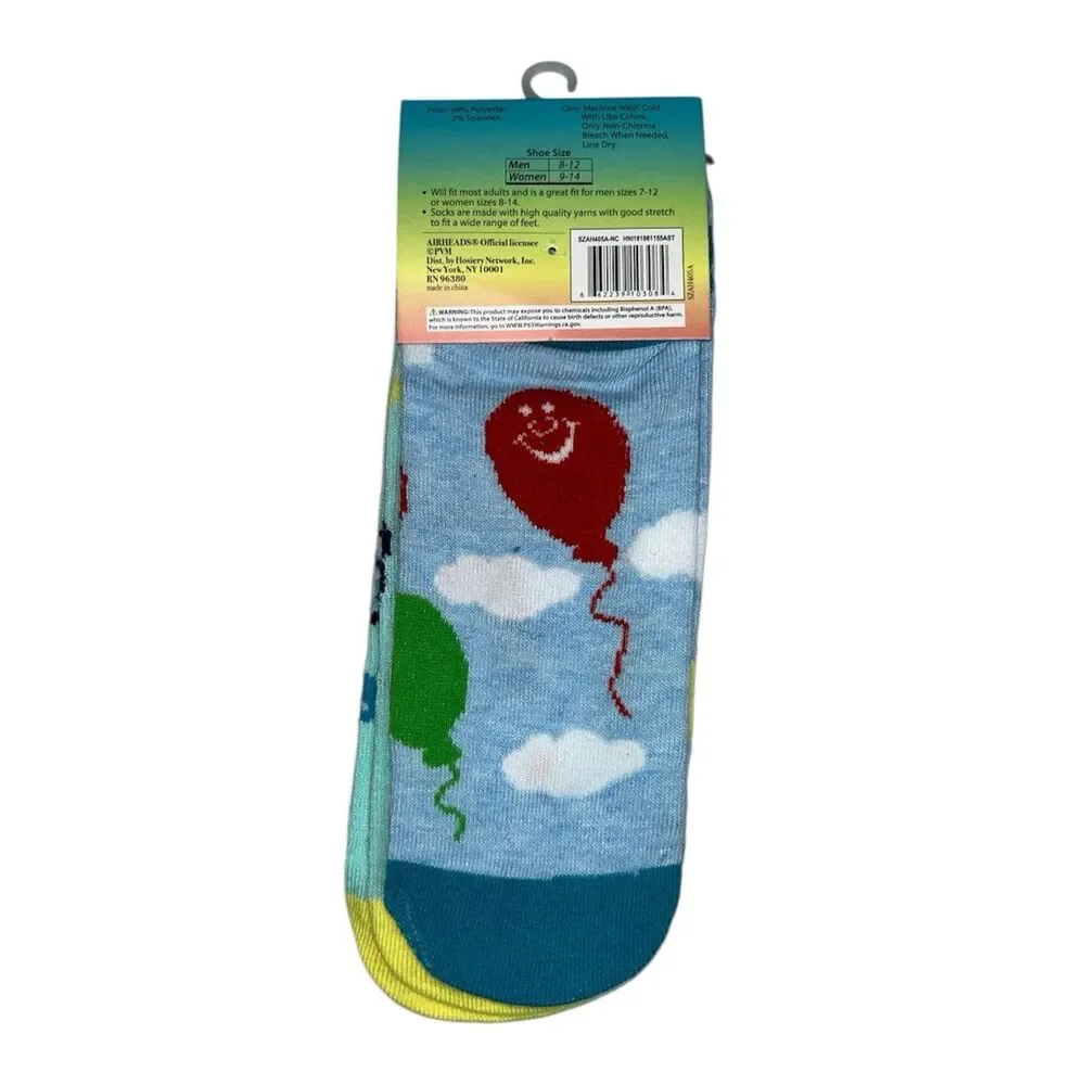 1x Airheads Candy Low Cut Novelty Adult Socks One Size 2 Pairs